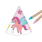 Coif de petrecere colorabilă - model unicorn