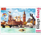 Trefl: Crazy Cities Cățeluși la Londra - puzzle cu 1000 piese