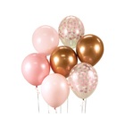 Beauty and Charm Set de 7 baloane - roz-cupru