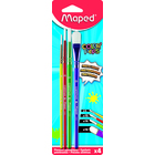 MAPED: Color Peps ecsetkészlet - színes, 4 db