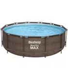 Bestway: MYKONOS LUX fémvázas rattan medence létrával és vízforgatóval - 366 x 100 cm - CSOMAGOLÁSSÉRÜLT