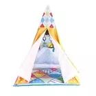 Tenda de brincar c/ chocalho, 3 portas, 110 cm - padrão de losangos