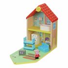 Peppa Pig: Căsuța de familie din lemn, care se poate deschide, și figurină Peppa Pig