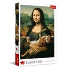 Trefl: Mona Lisa cu pisica - puzzle cu 500 de piese