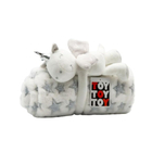 ToyToyToy: Unicorn de pluș că pătură cadou, în cutie cadou - alb