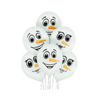Set de 6 baloane cu model Om de zăpadă