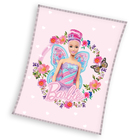 Barbie: Pillangó Barbie polár takaró - 110 x 140 cm