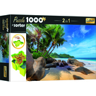 Trefl: Plajă tropicală - puzzle cu 1000 de piese + tăviță sortator cadou