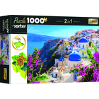 Trefl: Görögország, Santorini puzzle - 1000 darabos + szortírozó tálca