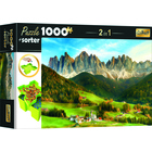 Trefl: Parcul naturale Puez Odle - puzzle cu 1000 de piese + tăviță sortator cadou