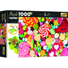 Trefl: Dulciuri colorate - puzzle cu 1000 de piese + tăviță sortator cadou