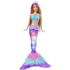 Barbie Dreamtopia: Barbie păpușă sirenă cu lumini sclipitoare