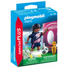 Playmobil: Fotbalistă cu perete de poartă - 70875