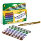 Crayola: Set markere în culori metalice - 6 buc.