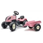 Falk: Estrela do Campo Trator com Reboque - rosa