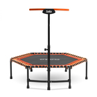 Salta: Trambulină fitness cu mâner, hexagonală - 137 cm, portocaliu