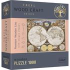 Trefl Puzzle Wood Craft: Középkori térkép – 1000 darabos puzzle fából