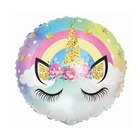 Balon folie cu model unicorn, culori pastelate - 45 cm