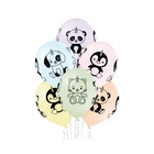 Set de 6 de baloane în culori pastelate cu model animale -unicorni - 30 cm