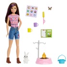 Barbie: Camping Sister - Păpușa Skiperr cu iepuraș