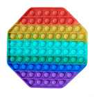 Push Poppers Jumbo joc de ameliorare a stresului, în culorile curcubeului - octogonal