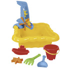 Wader: Cutie pentru nisip cu moară de nisip și accesorii - galben