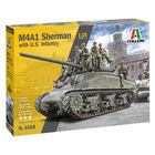 Italeri: M4A1 Sherman with Infantry tank makett, 1:35