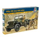 Italeri: Willys MB Jeep trélerrel makett, 1:35