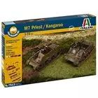 Italeri: maquete de veículo militar M7 Priest e Kangaroo, escala 1:72