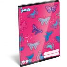 Lollipop: Pink Butterfly vonalas füzet, A5