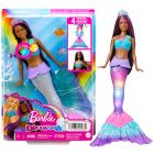Barbie: Sirenă curcubeu cu jocuri de lumini