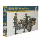Italeri: Maquete de moto BMW R75 com sidecar, 1:35