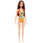 Barbie: Barbie brunet, în costum de baie portocalie