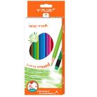 Y-Plus: We-Tri Set de 12 creioane colorate cu radieră