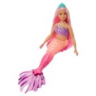 Barbie Dreamtopia: Sirenă colorată cu păr roz