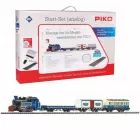 Piko 57142 Roncalli circo kit inicial: locomotiva a vapor, vagões de passageiros e carga, trilho com lastro, controle RC