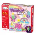 Conjunto de enfeites de vidro com areia que brilha no escuro: Magia - 4 peças