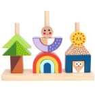 Tooky Toy: Brinquedo Montessori de madeira - Passeio de dia e noite