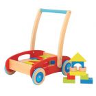 Tooky Toy: Járássegítő építőkockás kiskocsi