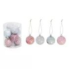 Bolas de árvore de Natal com bolinhas - 6 unid., 8,5 cm