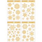 Arany hópelyhek ablakmatrica, 20 x 30 cm - többféle