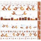 Kerstvogels raamsticker, 64 x 15 cm - diverse soorten