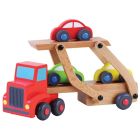ToyToyToy: Transportor auto cu 3 mașinuțe, lemn