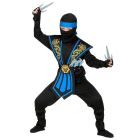 Kék harcos Ninja jelmez fegyverekkel - 158 cm