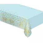 Beauty&Charm: Tischdecke mit goldenen Punkten - hellblau, 137 x 183 cm
