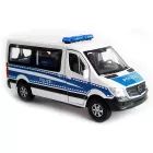 Welly CityDuty: Carro de polícia Mercedes-Benz Sprinter em miniatura, escala 1:34