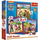 Trefl: Paw Patrol 3-in-1 puzzel, blije honden - 20, 36, 50 stukjes