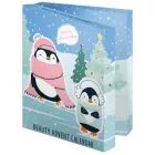 Pinguins na neve calendário de beleza do Advento