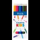 ICO Creative Kids: Sešstūru krāsainie zīmuļi - 12 gab.