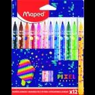 MAPED: Pixel Party tuscher, vaskbare - 12 stk.